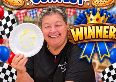 Mineral well senior Center Pie eating contest